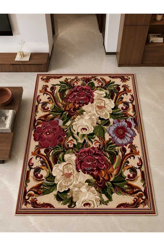 Sdt Mixed Patterned Modern Woven Base Decorative Carpet Sdtamor1329