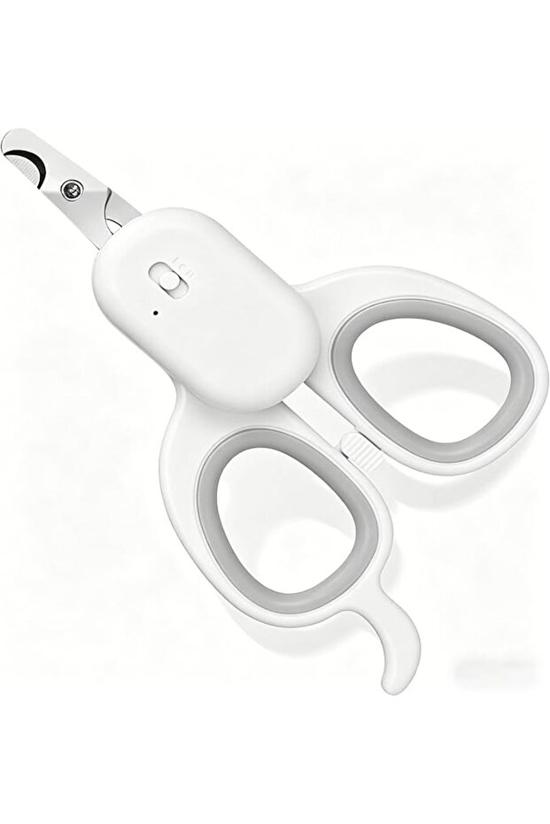 مقص أظافر للحيوانات الأليفة مع ضوء LED، أداة تشذيب قابلة لإعادة الشحن عبر USB مع مصباح أشعة فوق بنفسجية للكشف عن سعفة الجلد