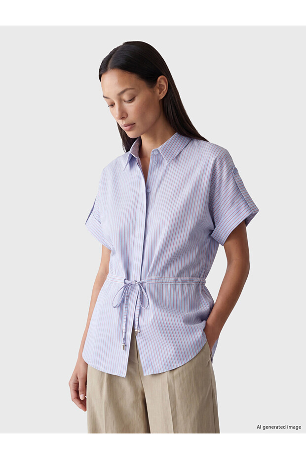 Plum Striped Women's Shirt