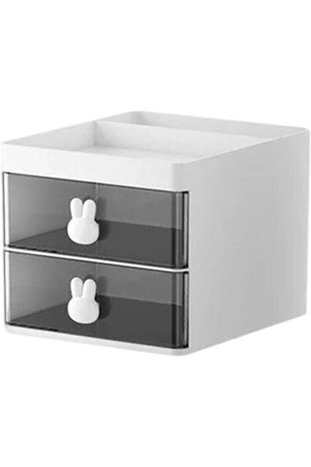 Office pen holders, office accessories, pen holders, cartoon creative pen holders, transparent drawer rabbit storage boxes, student desk...