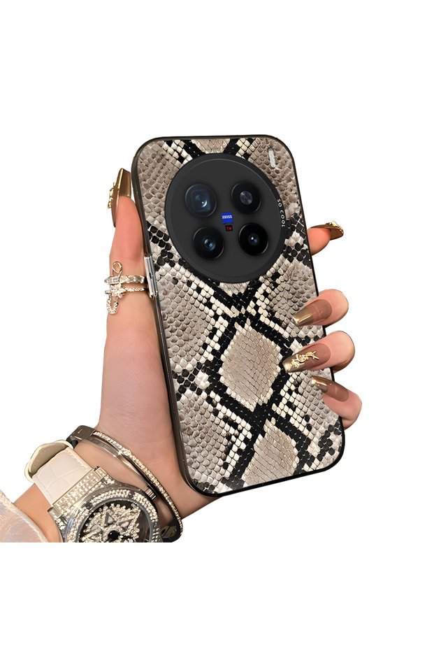 Vivo X200 Pro Compatible Hard Acrylic Back Silicone Edge Lens Protection Case