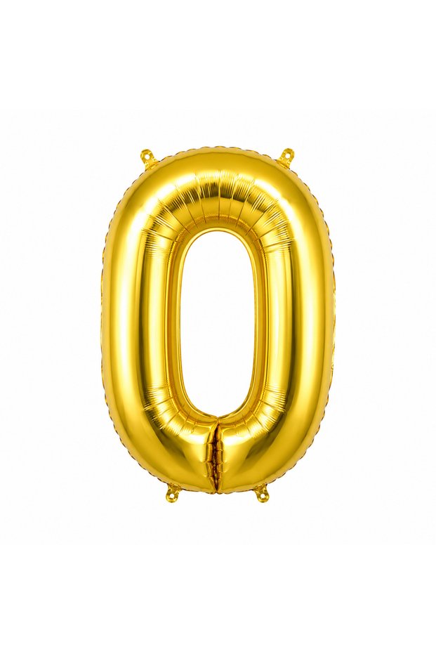 Can Süs Gold Foil Balloon Number-0