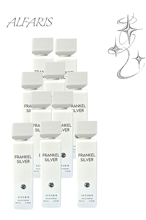 10 قطع من عطر فرانكل الفضي 200 مل