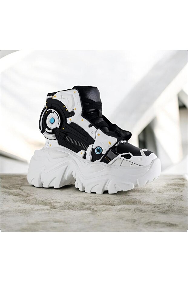 Wang Watermelon 09 Proto Tip White Platform Sneakers, Platform Heel Women's Sports Shoes