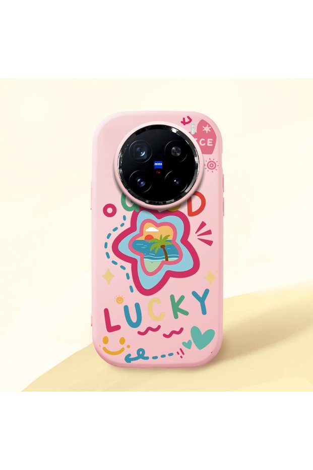 Vivo X200 Pro Compatible Case Camera Protector Pink Silicone Couple Phone Case Heart Pattern