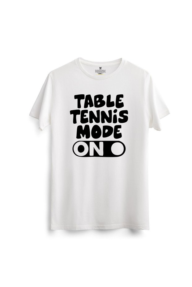 Cotton Table Tennis Printed T-Shirt Table Tennis Training Sports Cotton