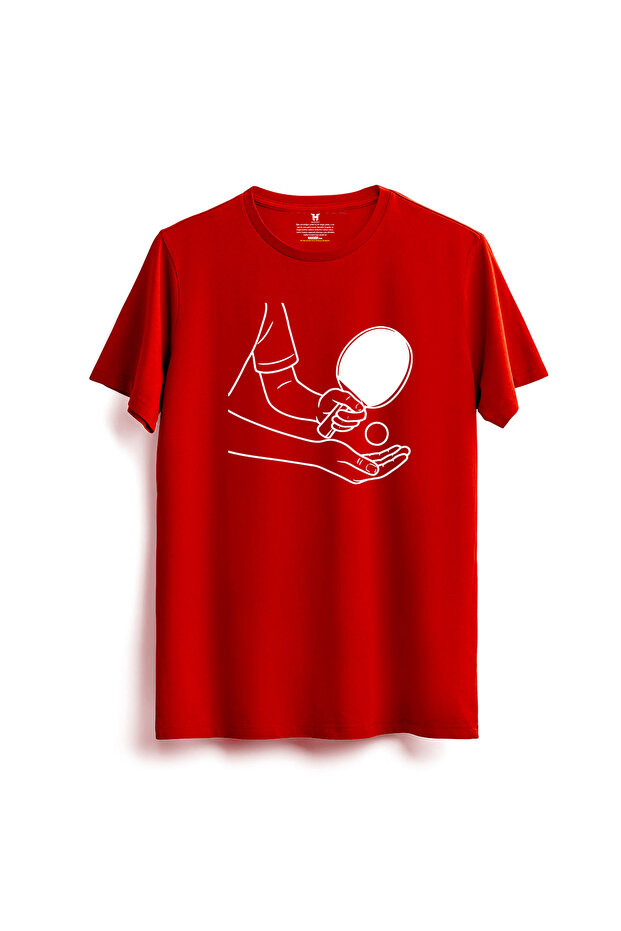 Table Tennis Printed Cotton T-Shirt Table Tennis