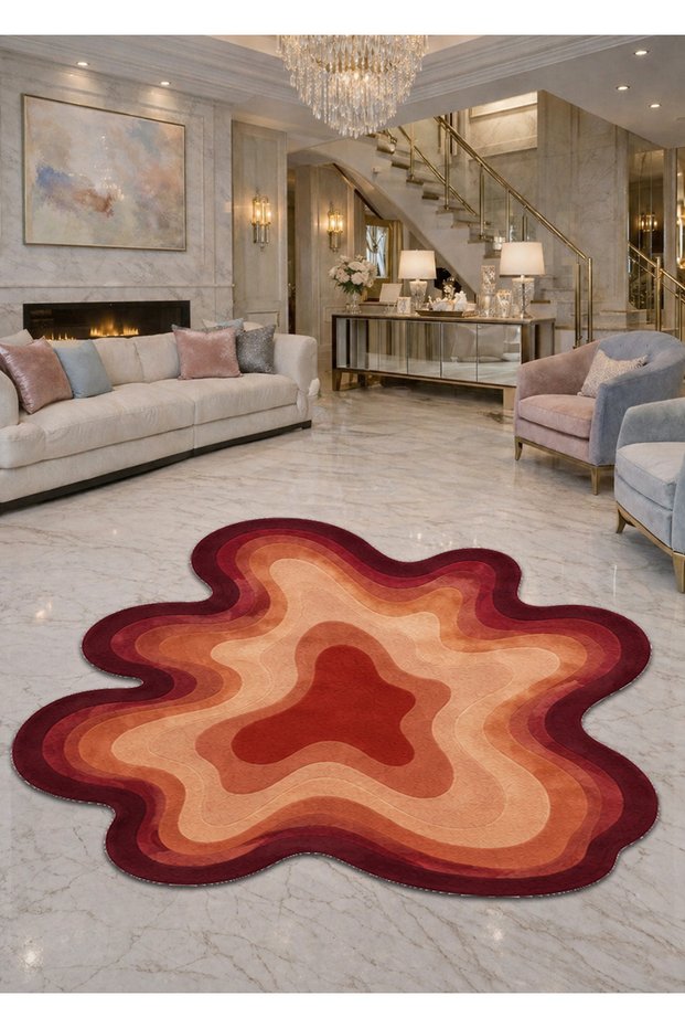 Sdt Mixed Patterned Modern Woven Base Decorative Carpet Sdtamor1388