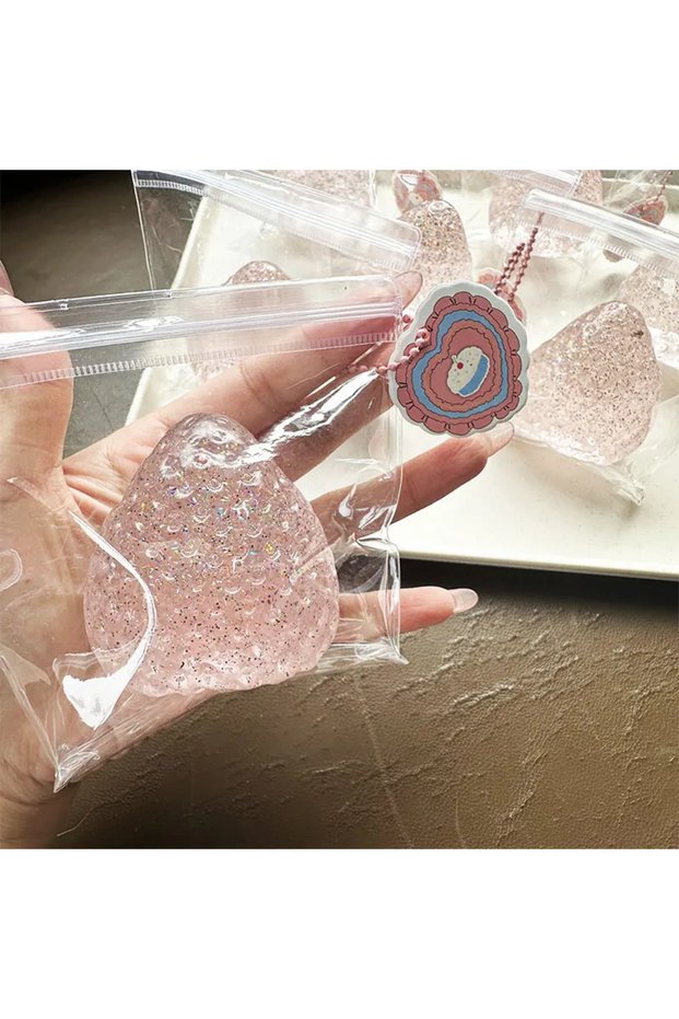 Transparent Big Strawberry Squeeze Taba Squishy Toy Kawaii Red Pink Squishies Fidget Toy Fruits Vege