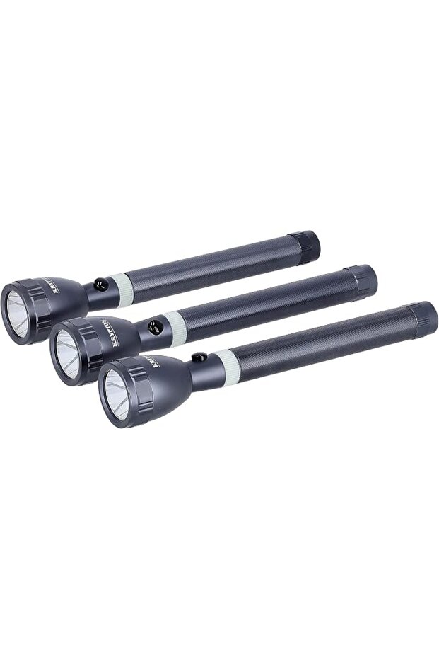 KNFL5136 3 قطع مصباح يدوي LED قابل لإعادة الشحن - تصميم محمول بهيكل من الألومنيوم مع وقت عمل يصل إلى 4 ساعات