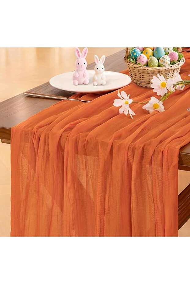 Socomi Cheesecloth Table Runner 10ft Gauze Boho Rustic Dusty Pink Cheese Cloth Table Runner for Baby