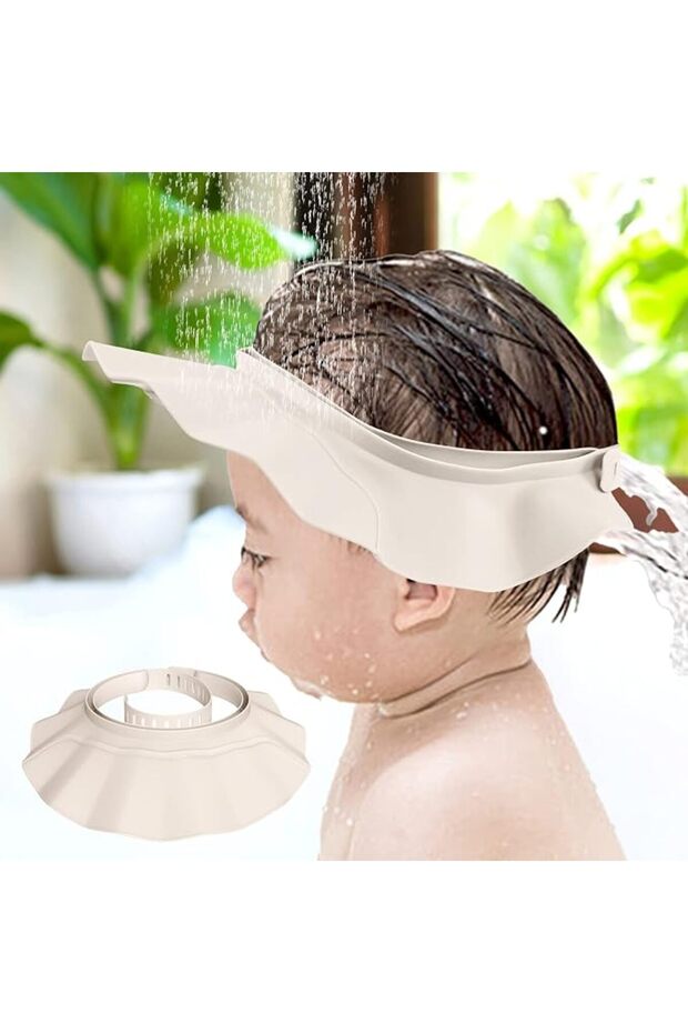 Baby Shower Cap Bath Visor Protection Silicone Adjustable Safe Shower Bathing Cap for Protecto