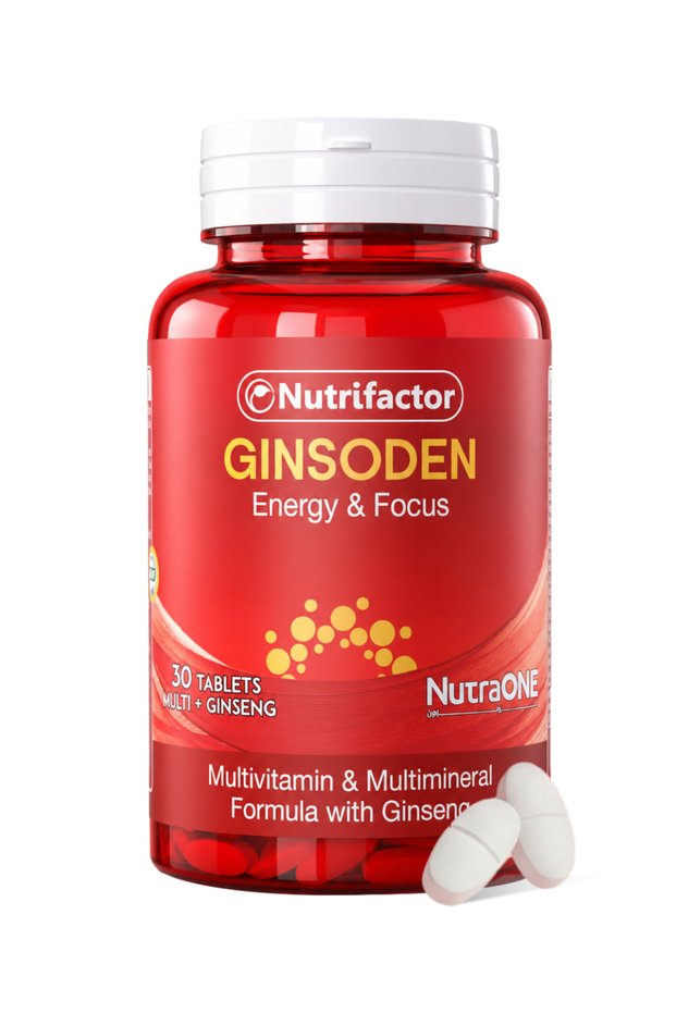 Ginsoden Multivitamin with Ginseng | 20+ Essential Vitamins & Minerals | Energy, Focus, Immunity & Stamina Support | Daily Multivitamin & Multimineral Supplement for Men & Women
