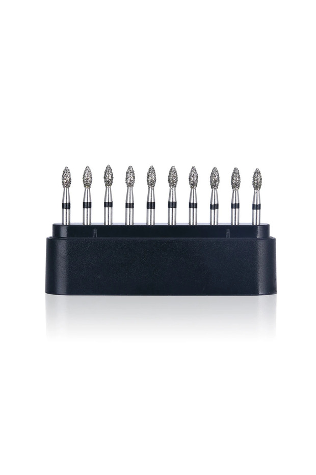 FO-32S 10Pcs/Box Dental Diamond Burs Multiple Models Optional Black Storage Box Fit for Dental High