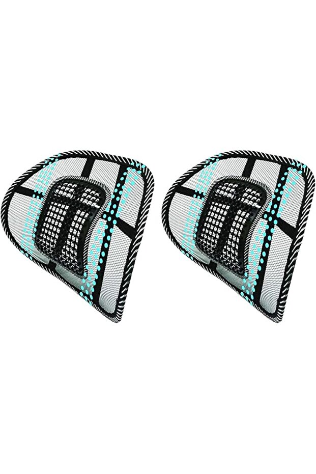 Lumbar Pillows Back Cushion Lumbar Pillow Waist Support Car Mesh Back Support With Massage Beads For