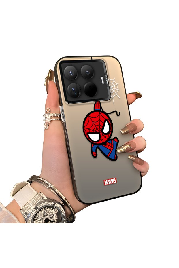 15t Pro Compatible Silicone Edge Hard Back Case Couple Phone Case Spider Man Patterned