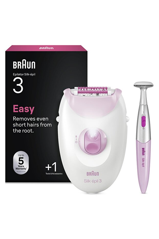 Silk·Épil 3 Corded Epilator, Permanent Smooth Skin, 3-202