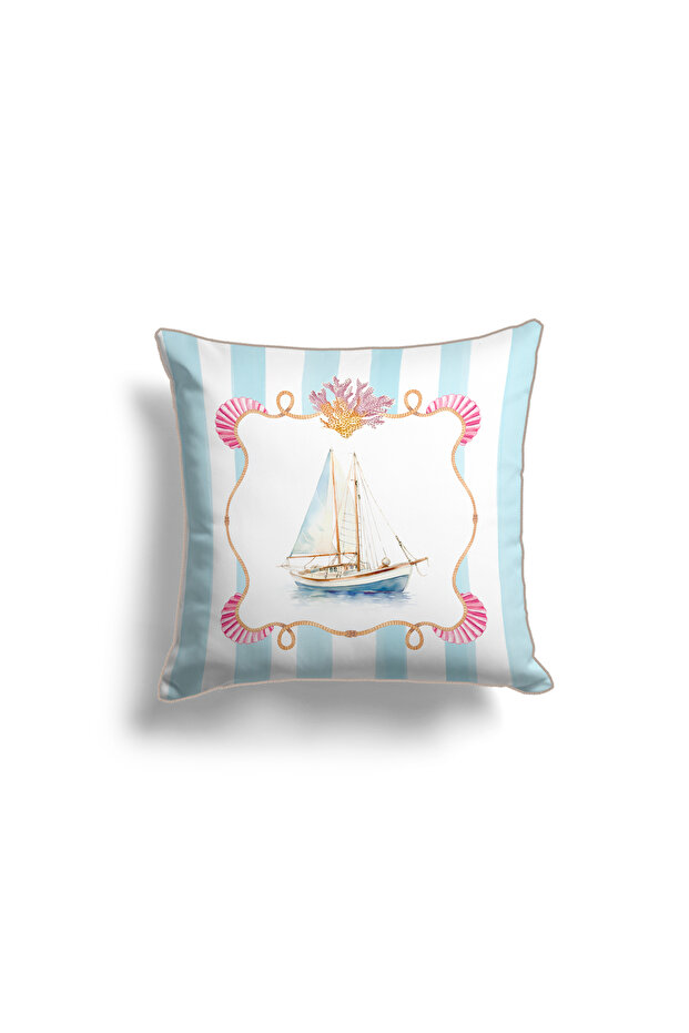 Rope-Piped Throw Pillow Cover