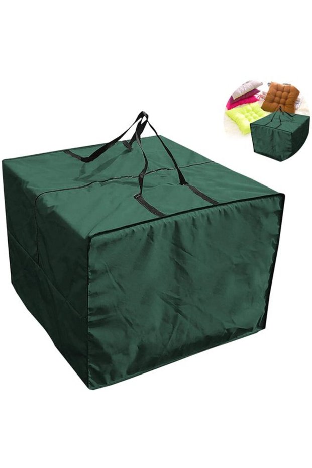 Storage Bags - Furniture Covers Garden Cushion Oxford Cloth Waterproof Dust With Zippers and Handles Suitable for Clothing, Cushions 81*81*61 cm Green