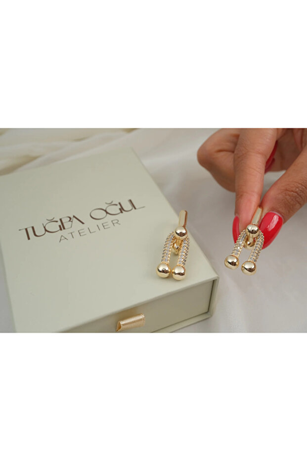 Kp738 Brand Model Equivalent Steel Earrings (Length 40 mm)