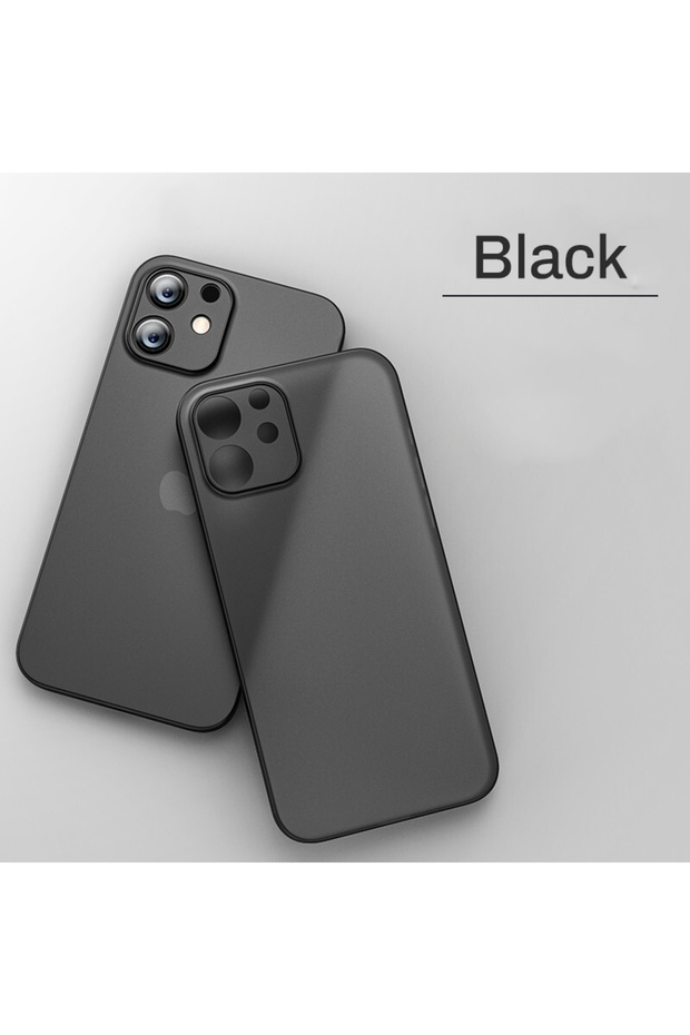 For iphone 12 mini black 0.2MM Thickness Slim Cover Cases Ultra Thin Matte Phone PP Case For Iphone