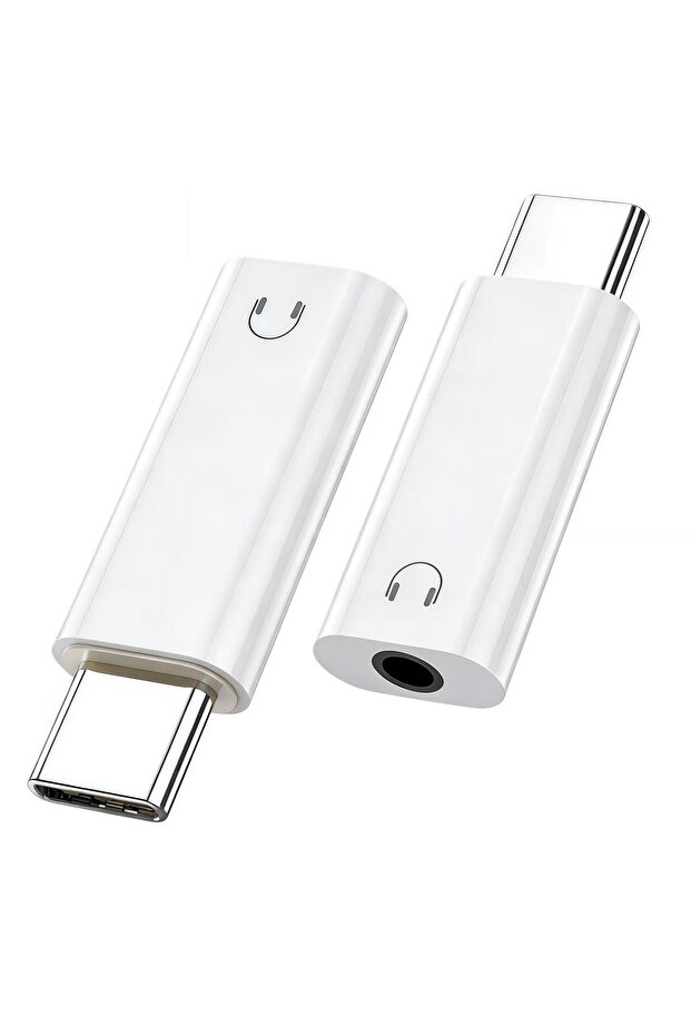 white2piece Mini Type C to 3.5mm Jack Audio Adapter USB C 3.5mm Aux Adapter TypeC Earphone Converter