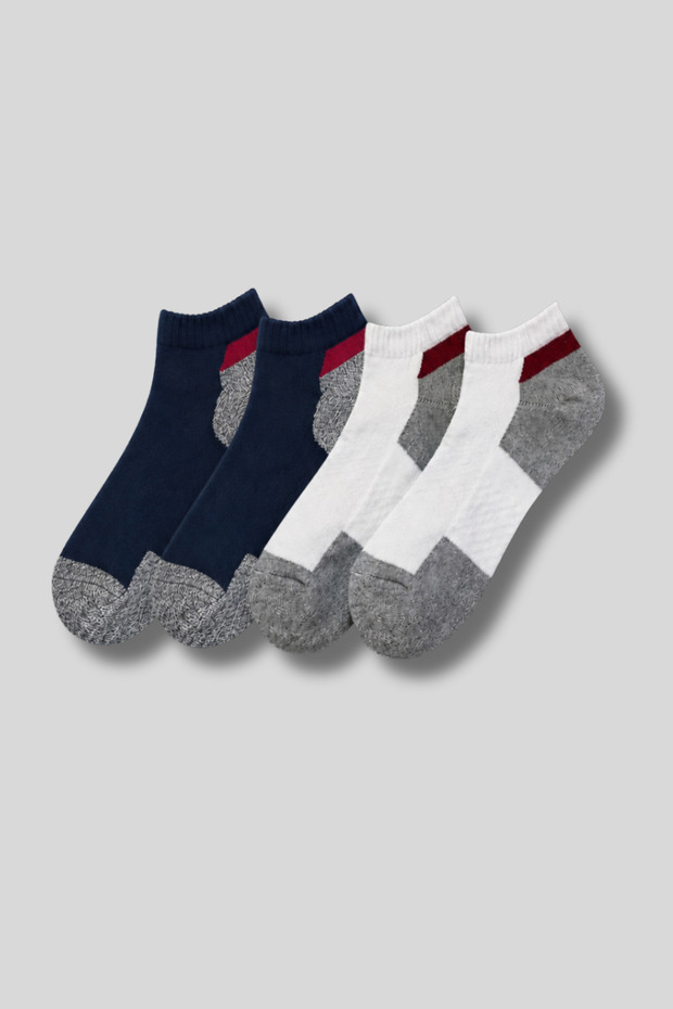 Men's 4-Pack Cotton Bootie Socks