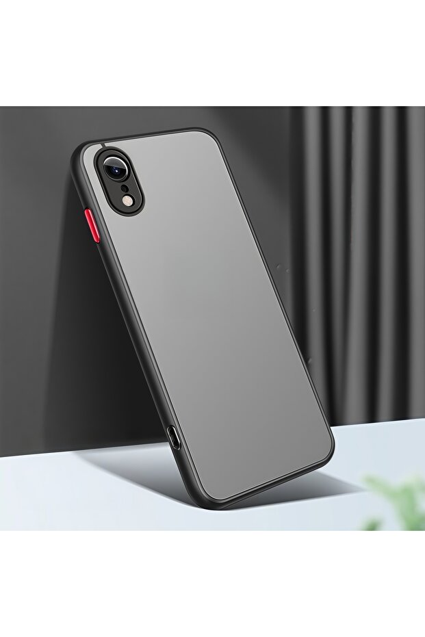 iPhone XR Black Fashion Color Collision Skin-feel Translucent Matte Slim Shockproof Protective Phone