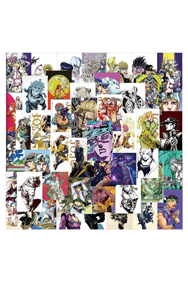 80Pcs 80PCs JoJo's Bizarre Adventure Stickers For Laptop Scrapbook Luggage Guitar Helmet DIY Graffit