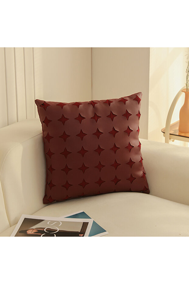 Decorative Cushion, Polyester Stripe Velvet, 45 x 45 cm, Design PU-13
