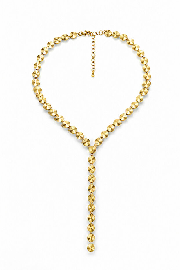 Gold Plate Y Necklace