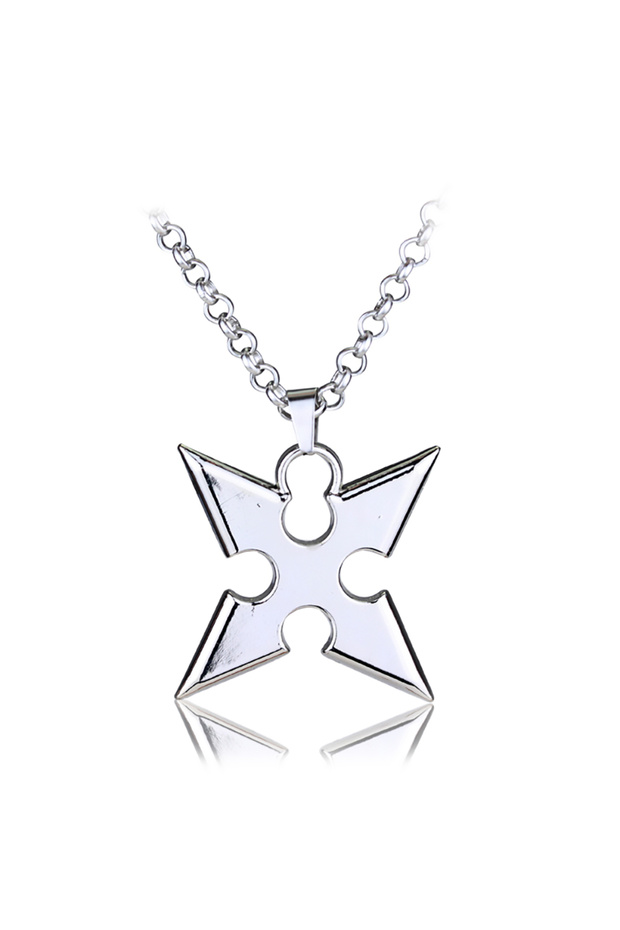 N061chain Game Kingdom Hearts Chain Pendant Necklace Sora Key Blade Crown Charm Statement Choker Wom