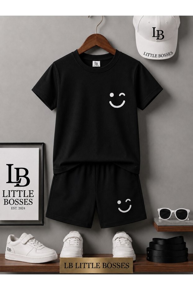 Summer Shorts T-Shirt Unisex (Smiling Face)