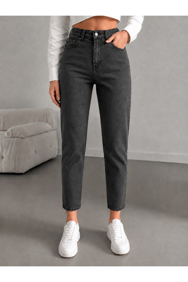 Julia Milano Mom Jeans Daily Wear Casual Comfort Boyfriend Smoked Women's Trousers New Season(2026)