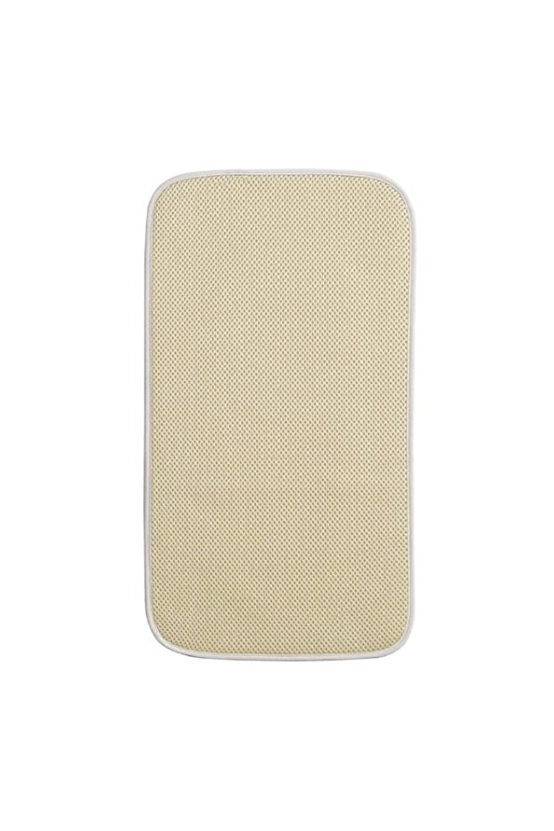 iDesign iDry Quick-Drying Dish Drainer Board Mat, Made of Polyester, Wheat/Ivory, Small