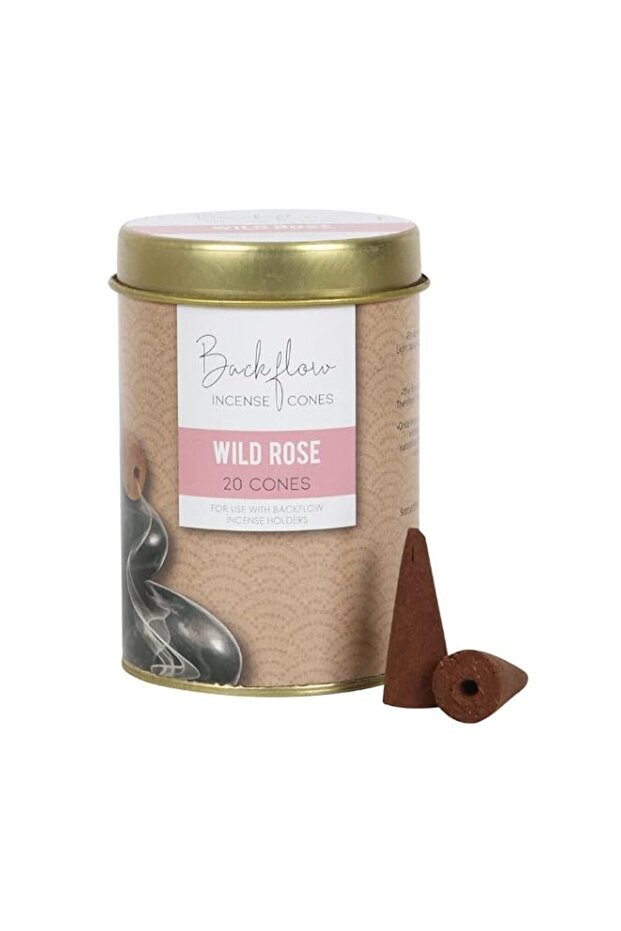 Wild Rose Jumbo Backflow Incense Cones – 20 Pieces