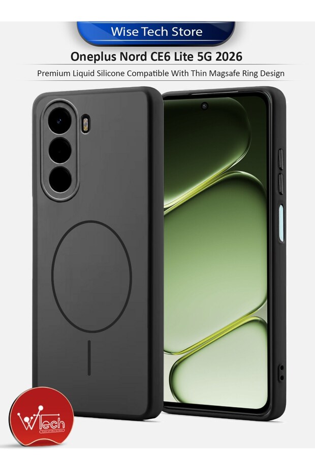 Oneplus Nord CE6 Lite 5G 2026 SilkTouch Premium Matte Silicone Protective with Thin Magsafe Case Cover