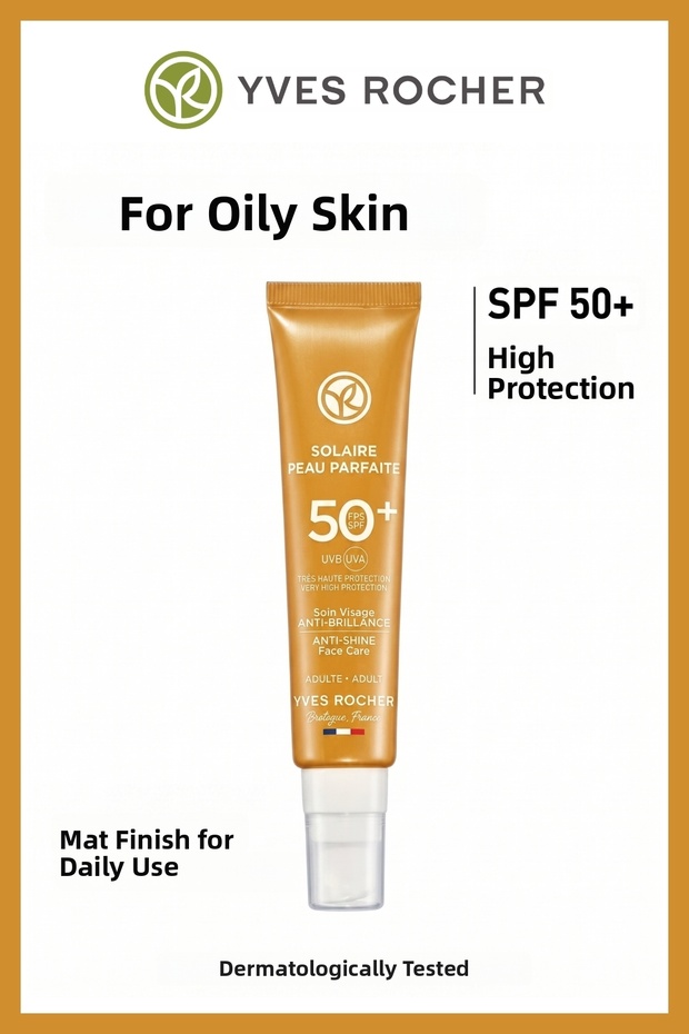 Anti-Blemish Matte Finish Uva Uvb Protective Light Texture Sunscreen 40 ml Spf 50+ Anti-Oiliness Facial Sunscreen