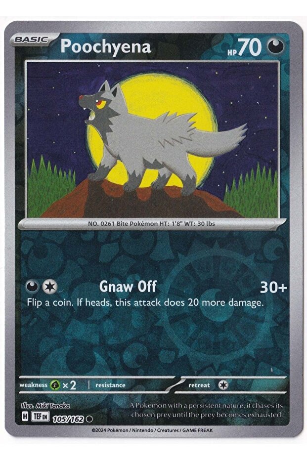 Poochyena [Reverse Holo] 105/162 - Temporal Forces - Card (Mint)