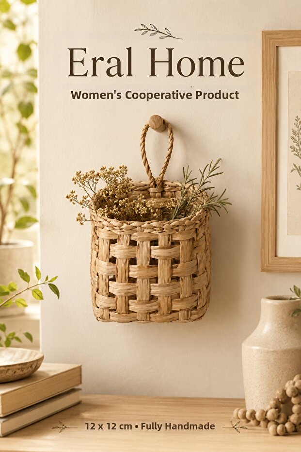 Decorative Minimal Multi-Purpose Basket Organizer Succulent Home Garden Office Handmade 12 X 12 cm