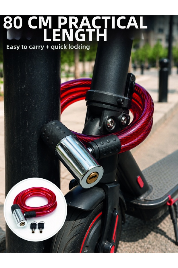 Experience Secure Parking with Transparent Pvc Coated Bicycle Lock with Key