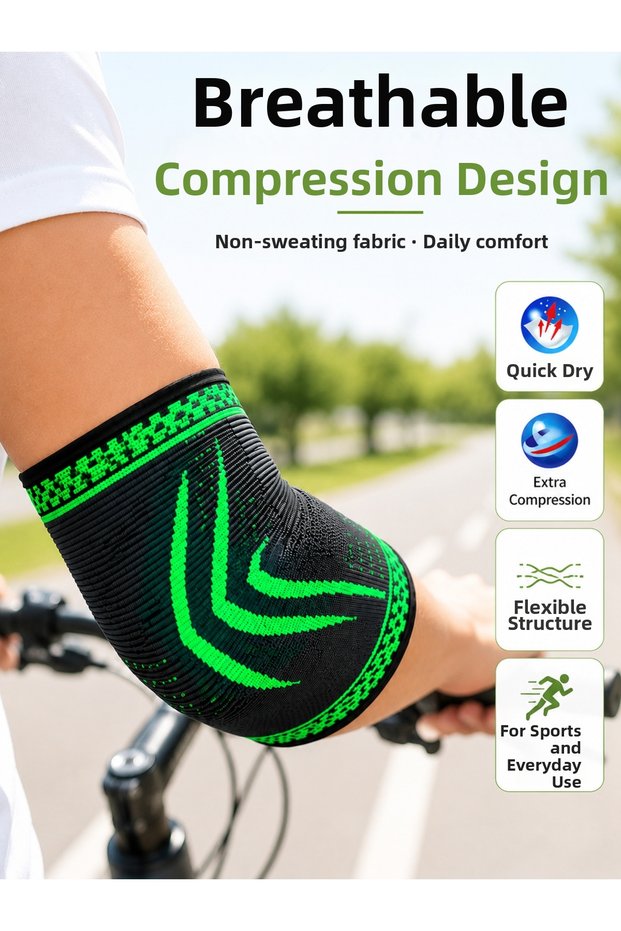 Sports Elbow Brace Elbow Protector Compression Breathable Flexible Support Bandage