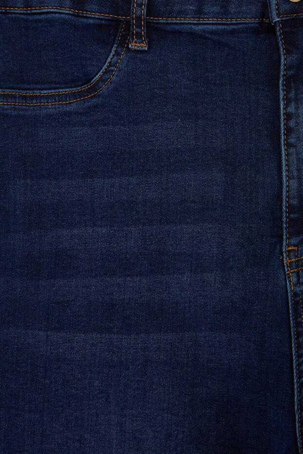 Mavi Yüksek Bel Esnek Skinny Fit Kapri Jean TBBSS26CJ00061 - 5