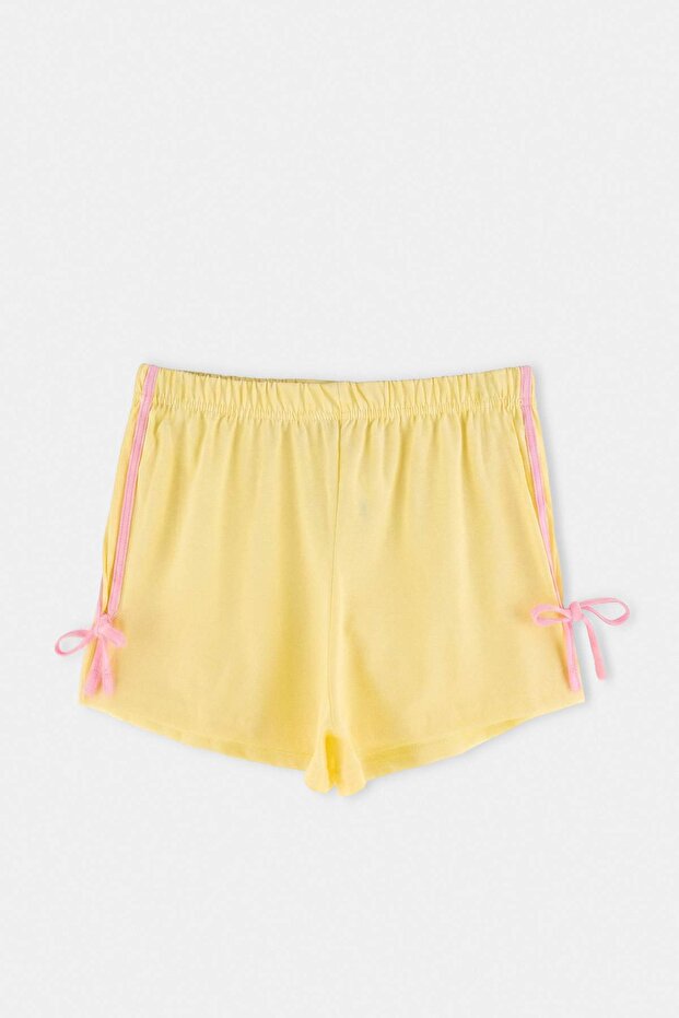 Mavi-Çok Renkli 3'lü Paket %100 Pamuklu Bağlamalı/Fiyonklu Örme Pijama Altı THMSS25PJ00022 - 4