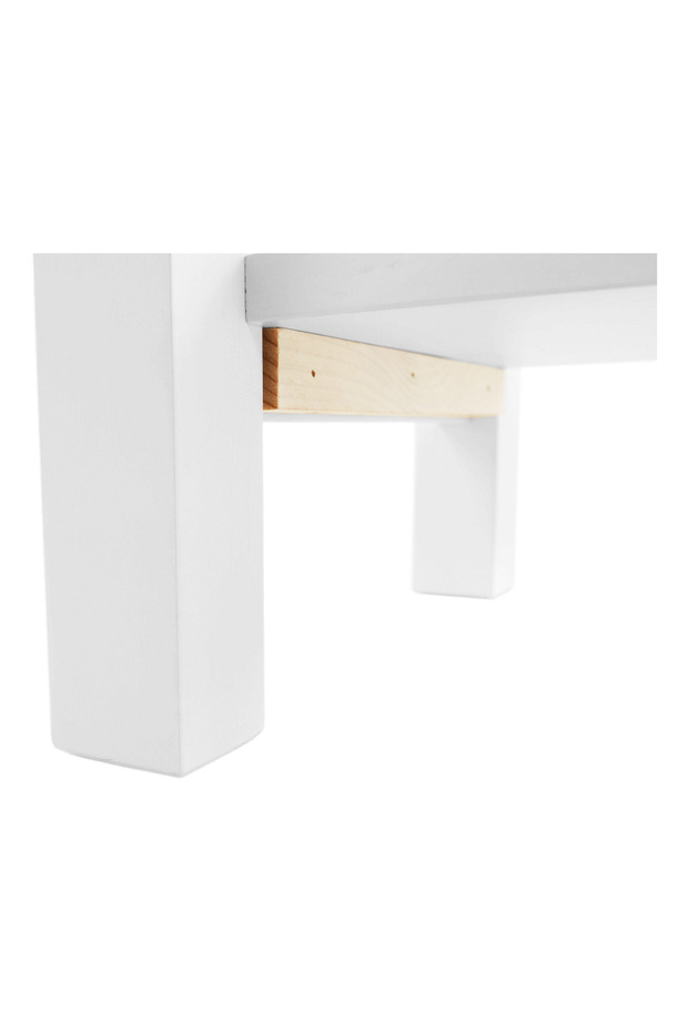 Bedside table, solid wood/white, FOSIL - 7