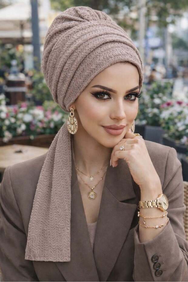قبعة بيريه مطوية بلون الحجر