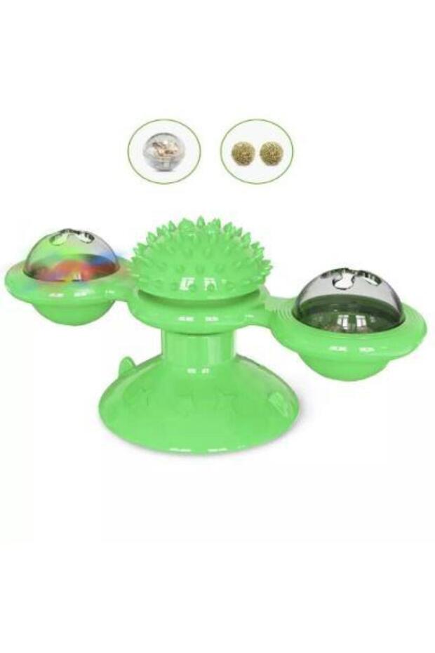Cat Play Ball with Suction Cup Windmill Cat Toy Catnip Included
