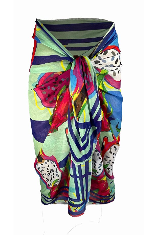 Amara Dragon Fruit Pattern Pareo - 2