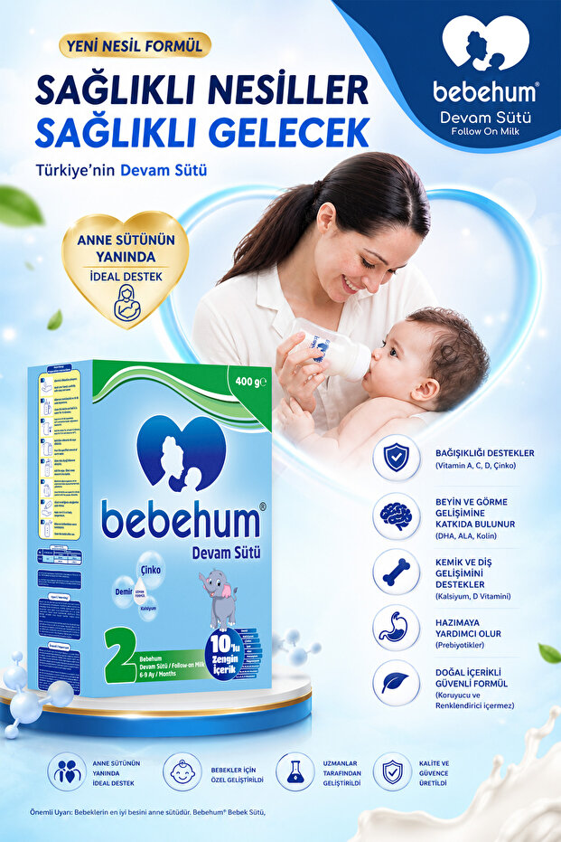 2 Numara Devam Sütü 6-9 Ay 400 gr x 10 Adet - 3