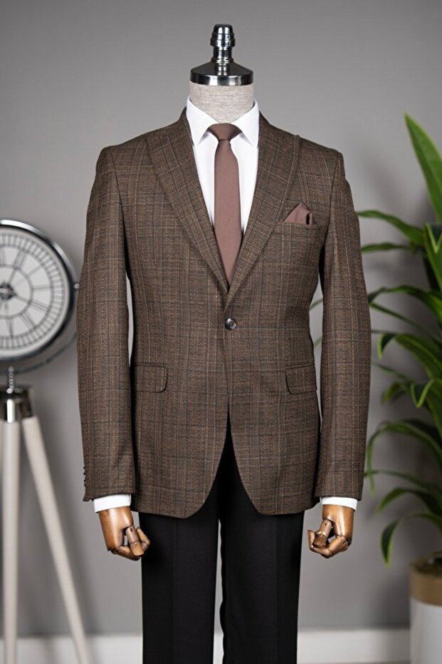 Brown combination dress